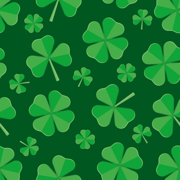 Premium Vector | Clover seamless pattern