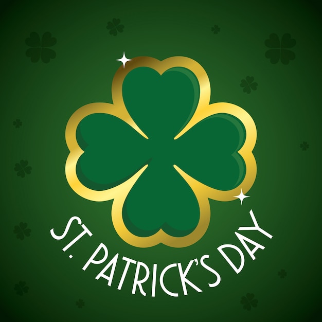 Clovers leafs saint patrick day | Premium Vector