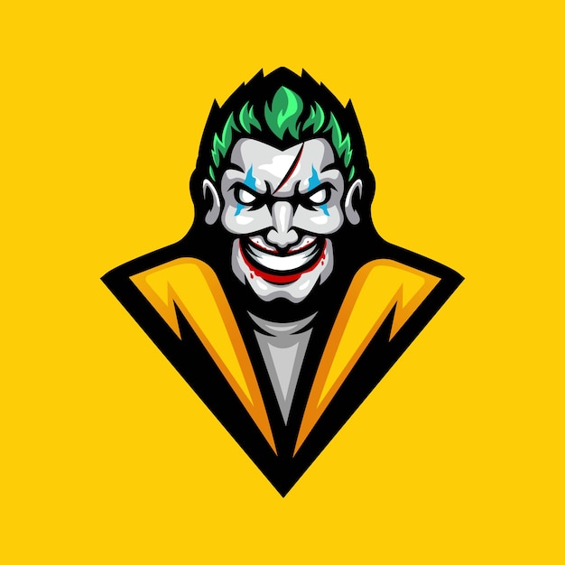 Premium Vector | Clown esport mascot logo