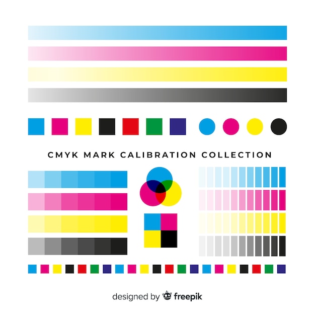 Free Vector Cmyk Calibration Element Collection 8483