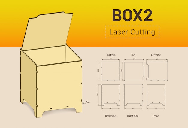 Cnc Laser Cutting Box Vector Premium Download