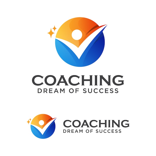 Coach success logo , coaching dream of success logo design template ...