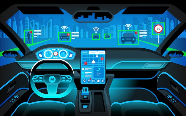 Cockpit Autonomous Car Self Driving Vehicle Artificial Intelligence