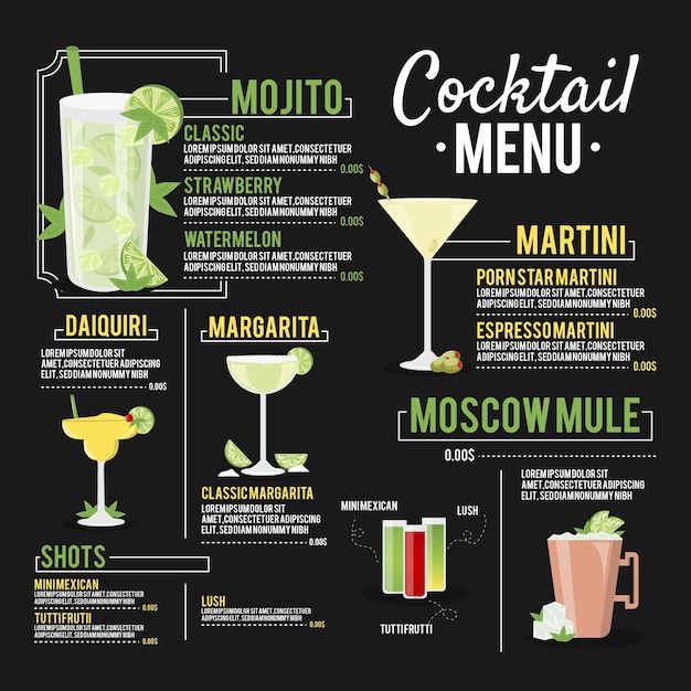 Cocktail Menu Concept 