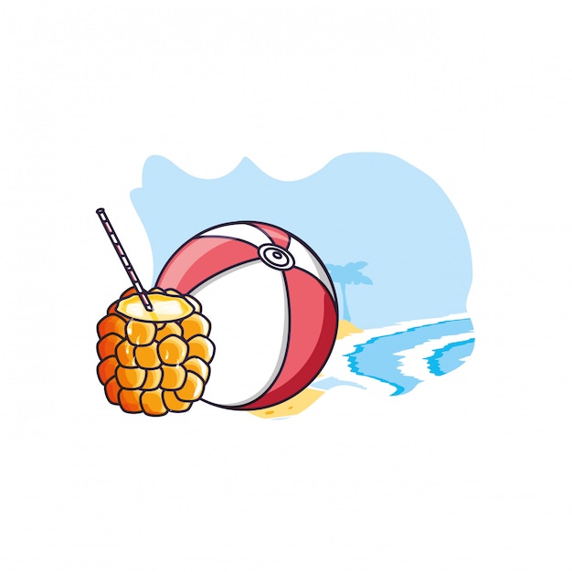 pineapple beach ball