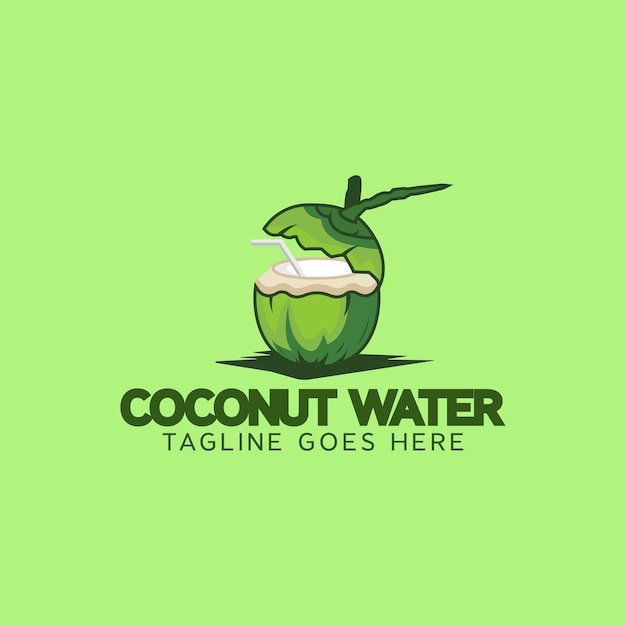 Premium Vector | Coconut water logo