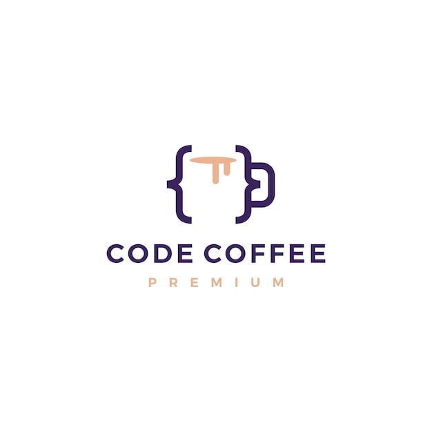 Download Free Code Coffee Cafe Mug Glass Logo Illustration Premium Vector Use our free logo maker to create a logo and build your brand. Put your logo on business cards, promotional products, or your website for brand visibility.