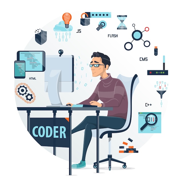 Free Coding Process Vectors, 4,000+ Images in AI, EPS format