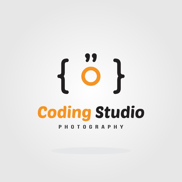 Coding Studio Logo Design Template Camera Concept Software