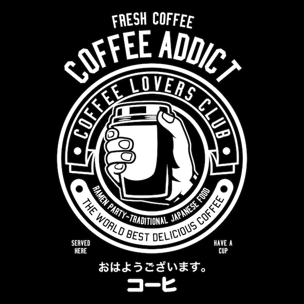 Premium Vector | Coffee addict