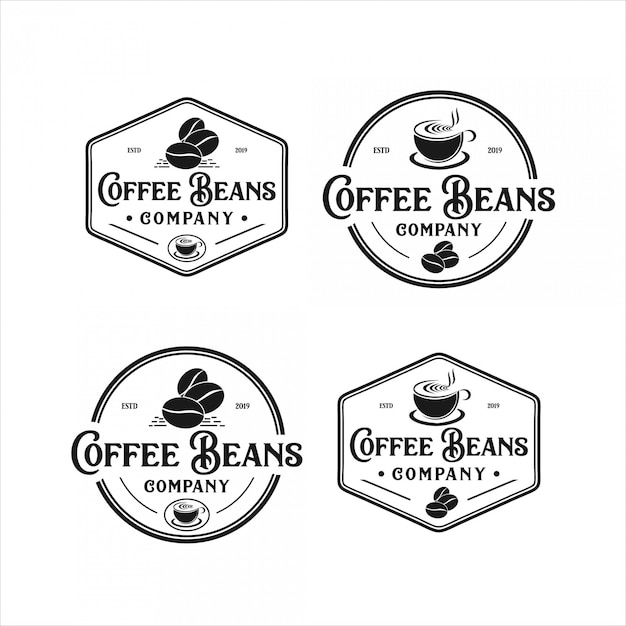 Download Free Coffee Beans Vintage Logo Design Premium Vector Use our free logo maker to create a logo and build your brand. Put your logo on business cards, promotional products, or your website for brand visibility.