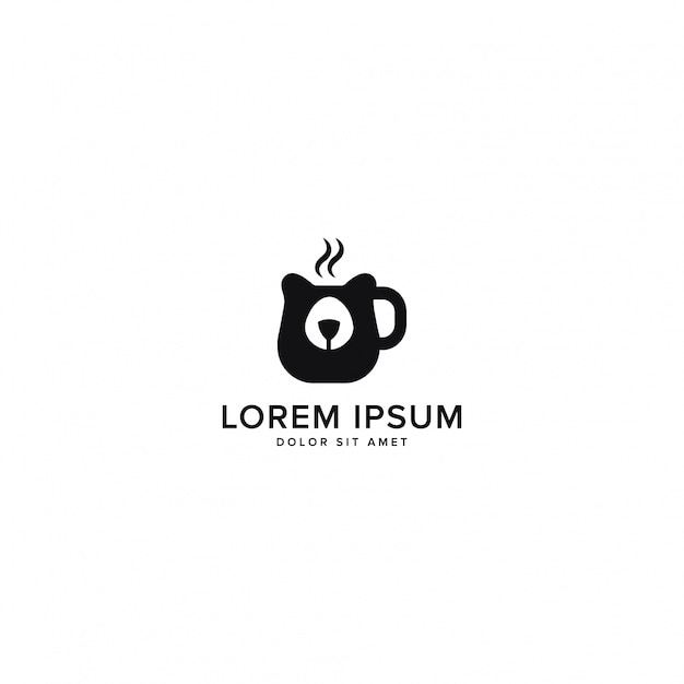 Premium Vector | Coffee bear logo