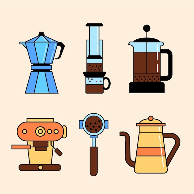 Download Premium Vector | Coffee brewing methods