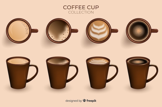 Coffee cup collection | Free Vector