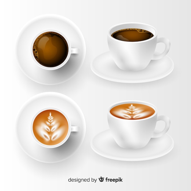 Coffee cups collection Vector | Free Download