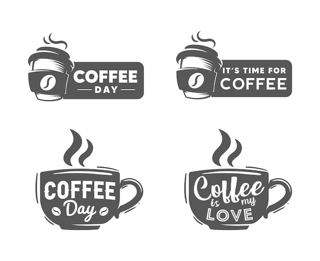 Premium Vector Coffee Day Retro Logo Template