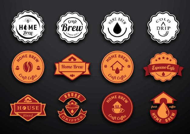 Download Premium Vector | Coffee home brew badge design