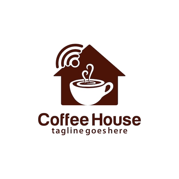 Premium Vector | Coffee house logo design template