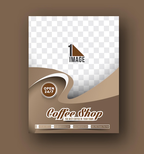  Coffee house menu card flyer, magazine cover & poster template Premium Vector