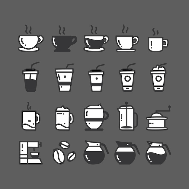 Download Free Coffee Icon Collection Free Vector Use our free logo maker to create a logo and build your brand. Put your logo on business cards, promotional products, or your website for brand visibility.