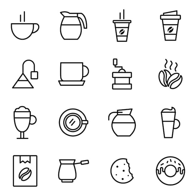 Download Free Coffee Icon Pack Outline Icon Style Premium Vector Use our free logo maker to create a logo and build your brand. Put your logo on business cards, promotional products, or your website for brand visibility.