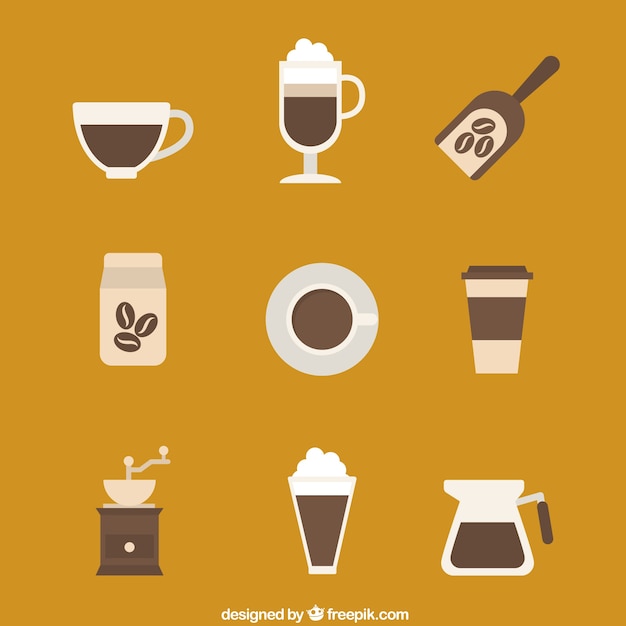 Free Vector | Coffee icons collection