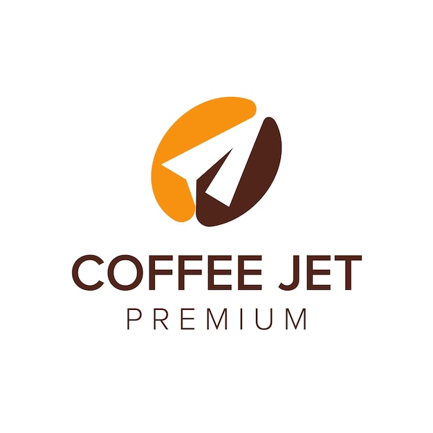 Premium Vector | Coffee jet logo icon vector template