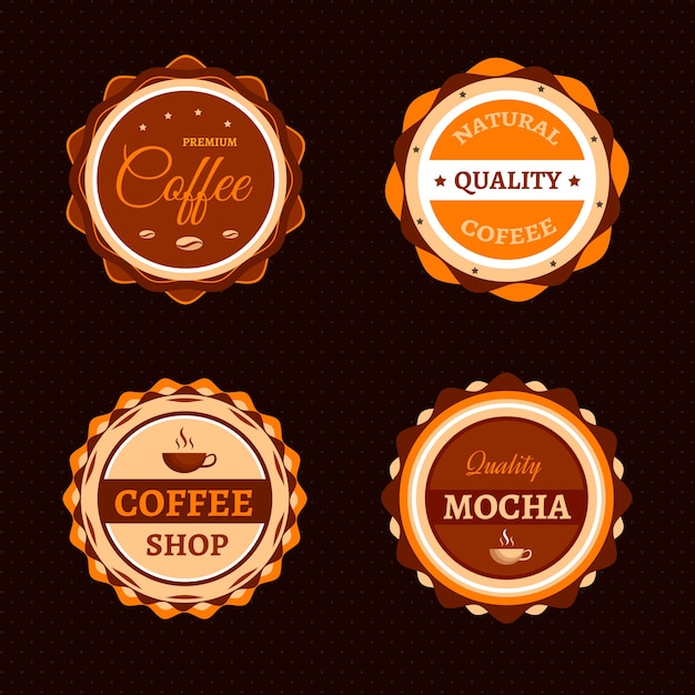 Download Free Vector | Coffee label collection