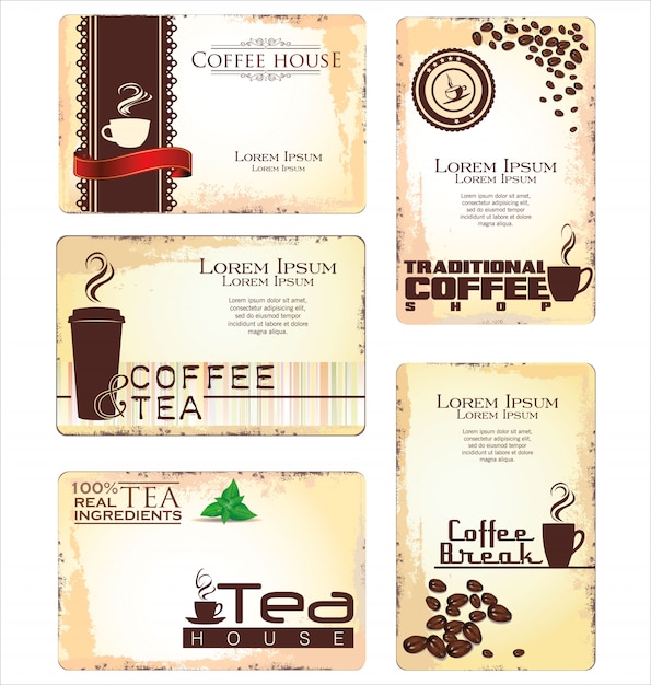 Download Coffee label set | Premium Vector