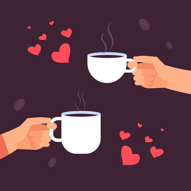 Download Coffee lovers illustration | Premium Vector