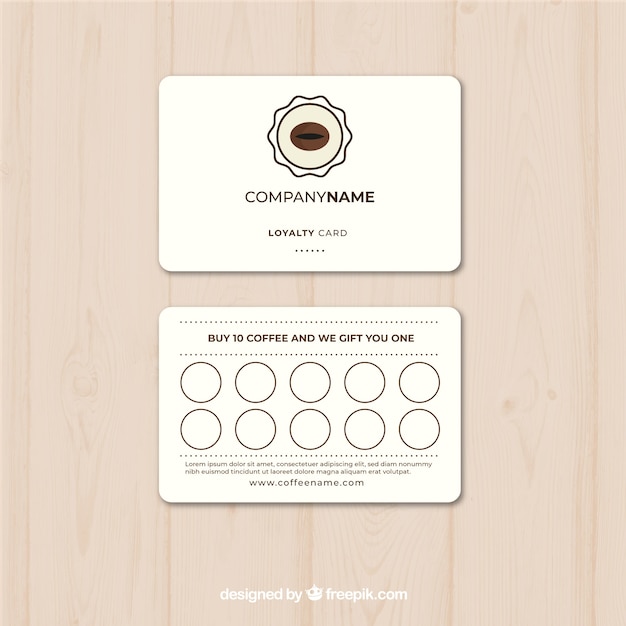 Coffee Loyalty Card Template Free
