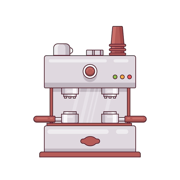 Download Premium Vector | Coffee machine retro icon minimal ...