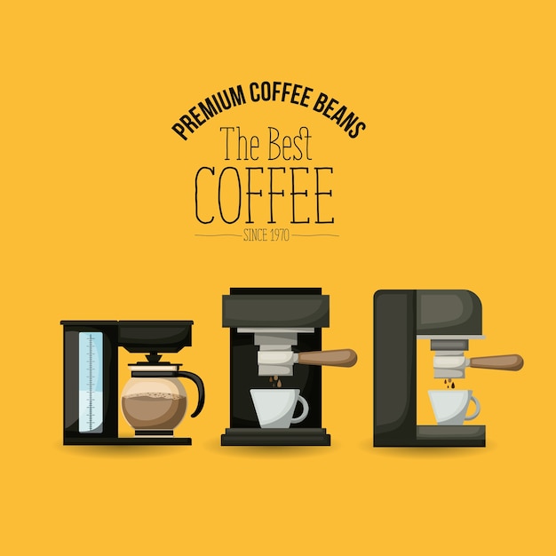 Download Premium Vector | Coffee machines