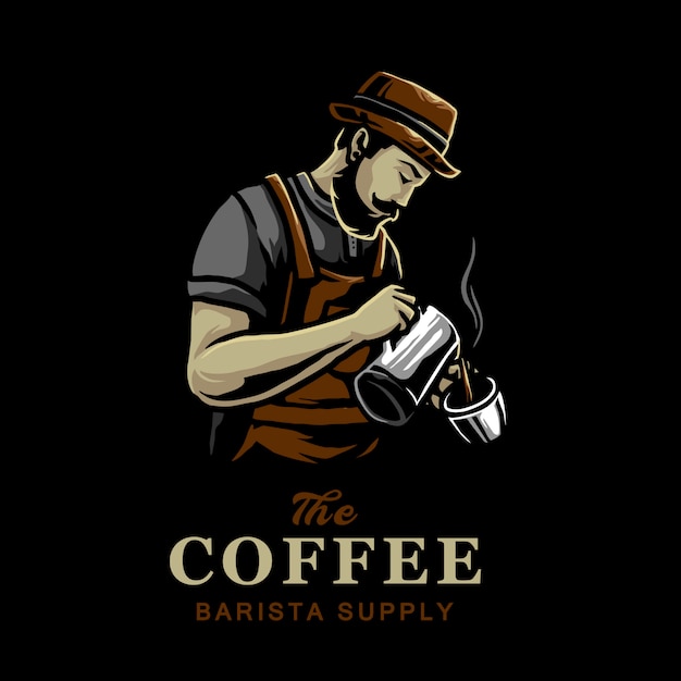 Premium Vector | Coffee mixers in coffee shop vector logo ...