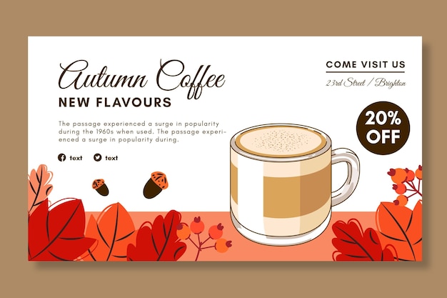 Download Premium Vector | Coffee shop horizontal banner