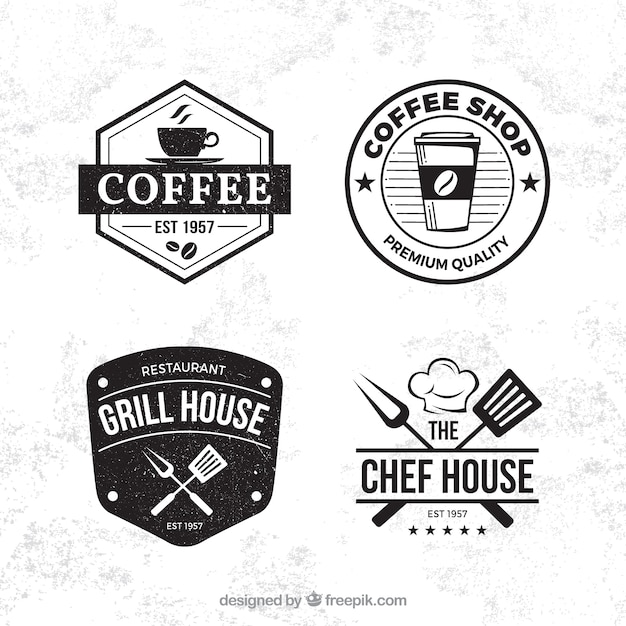 Download Free Coffee Shop Label Collection With Vintage Style Free Vector Use our free logo maker to create a logo and build your brand. Put your logo on business cards, promotional products, or your website for brand visibility.