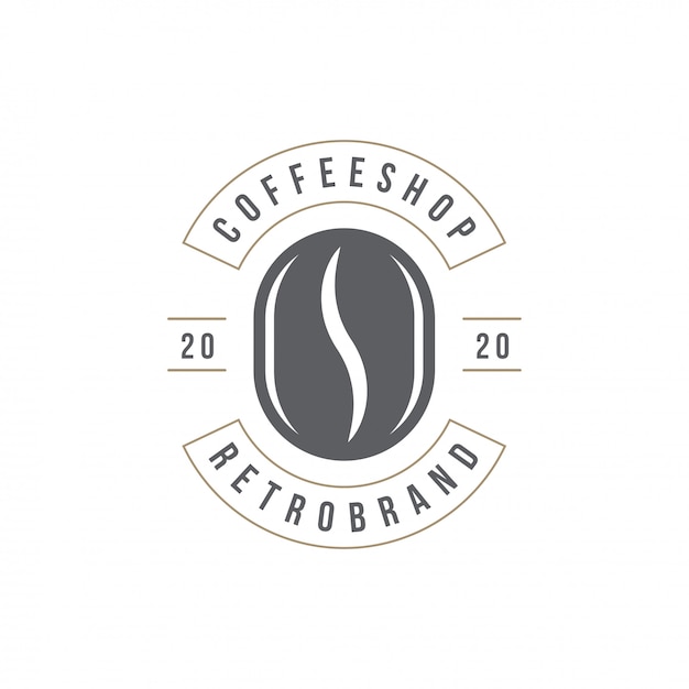 Download Free Coffee Shop Logo Template Bean Silhouette With Retro Typography Use our free logo maker to create a logo and build your brand. Put your logo on business cards, promotional products, or your website for brand visibility.