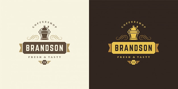 Download Free Coffee Shop Logo Template With Grinder Silhouette Good Premium Use our free logo maker to create a logo and build your brand. Put your logo on business cards, promotional products, or your website for brand visibility.