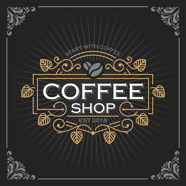 Coffee shop logo | Premium Vector