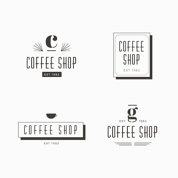 Download Free Coffee Shop Retro Logo Template Collection Free Vector Use our free logo maker to create a logo and build your brand. Put your logo on business cards, promotional products, or your website for brand visibility.