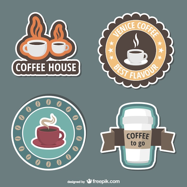 Coffee shop stickers