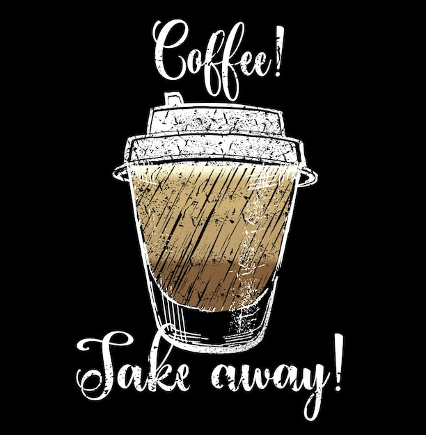 Coffee take away illustration