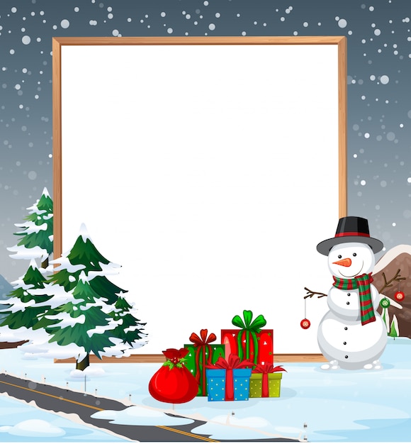 A cold christmas border Vector | Free Download