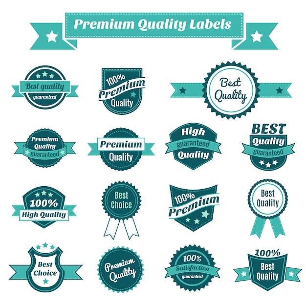 Colección de etiquetas de calidad premium Vector | Premium Download