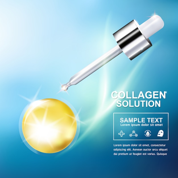 Premium Vector Collagen And Vitamin Poster