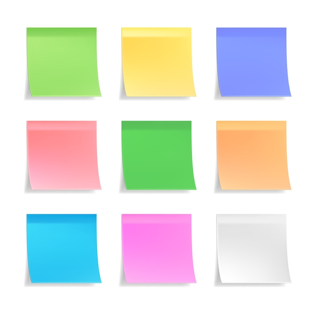 Premium Vector | Collection of 3d vector sticky notes