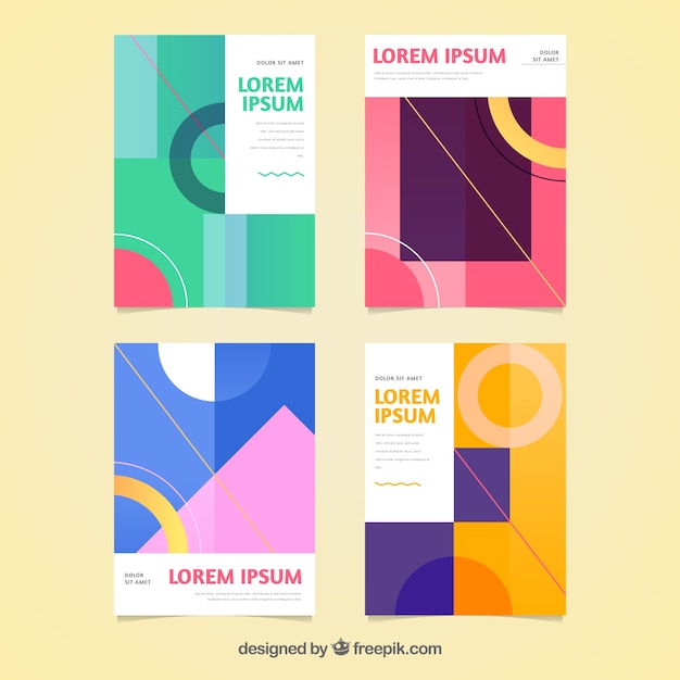 Free Vector | Collection of abstract covers