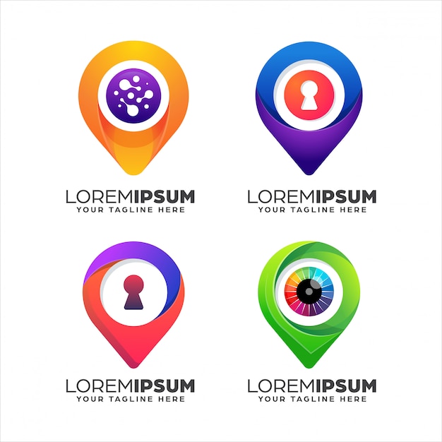 Download Free Collection Of Abstract Gradient Point Location Logo Design Use our free logo maker to create a logo and build your brand. Put your logo on business cards, promotional products, or your website for brand visibility.