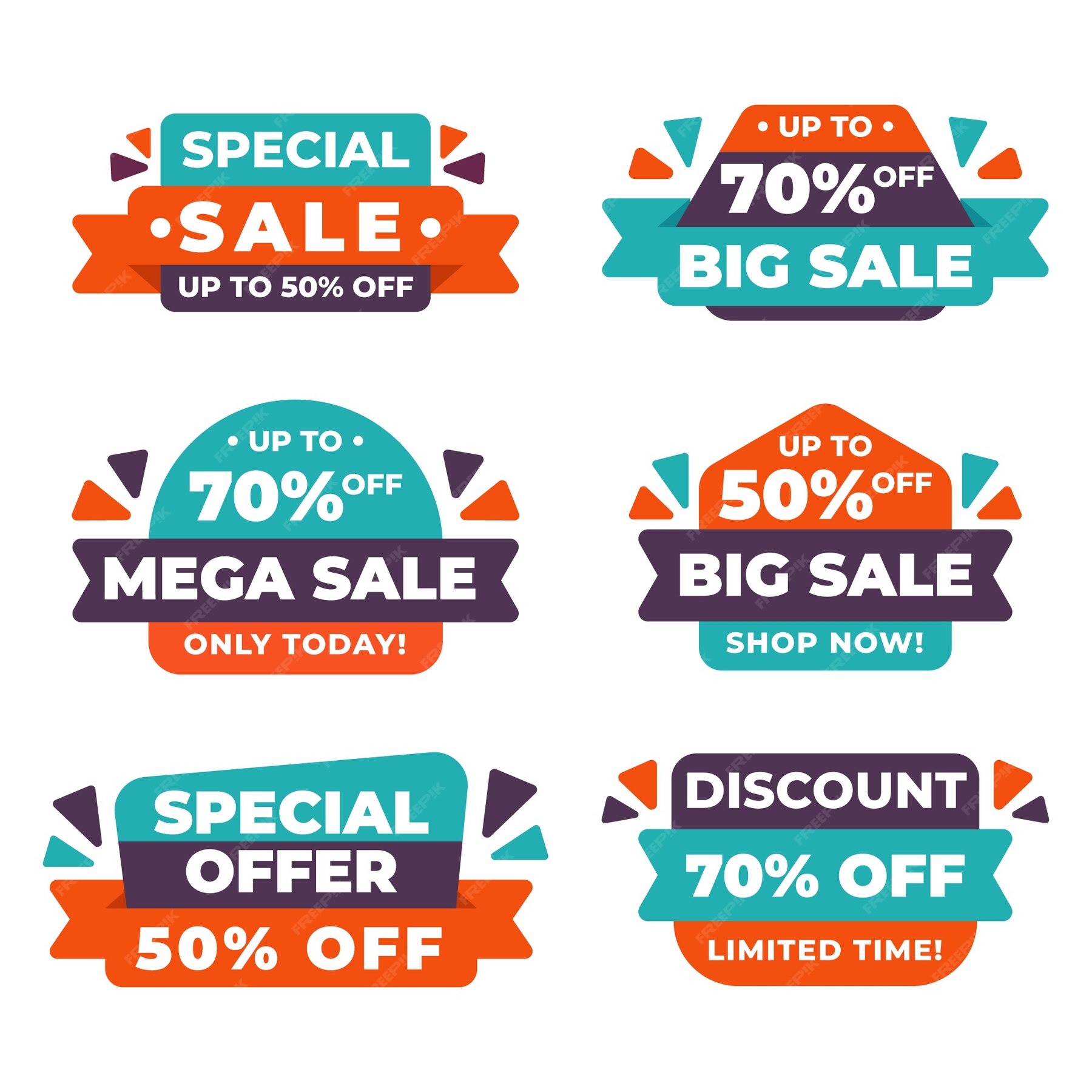 Free Vector | Collection of abstract sales banners