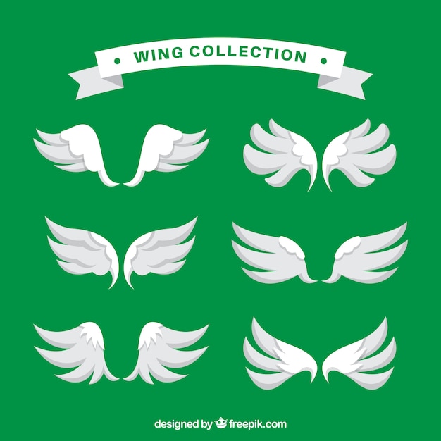 Collection of angel wing | Free Vector
